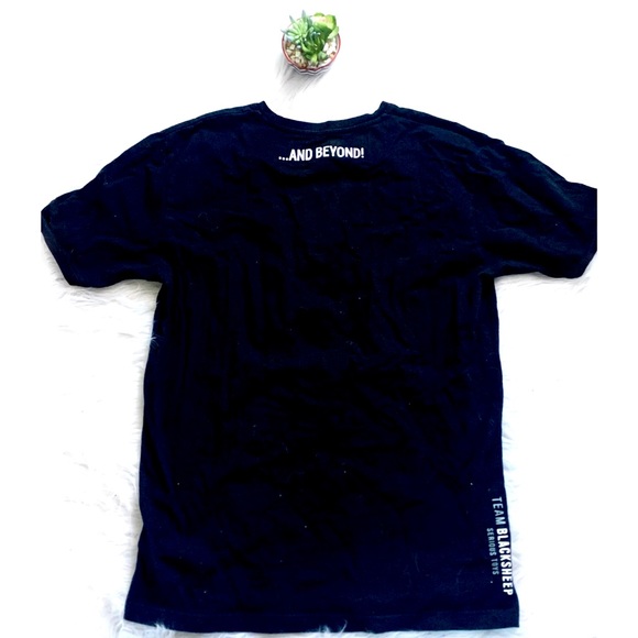 (XL) Black & White Printed Graphic Drone T-Shirt “Flying to the moon & beyond!” - Picture 2 of 7